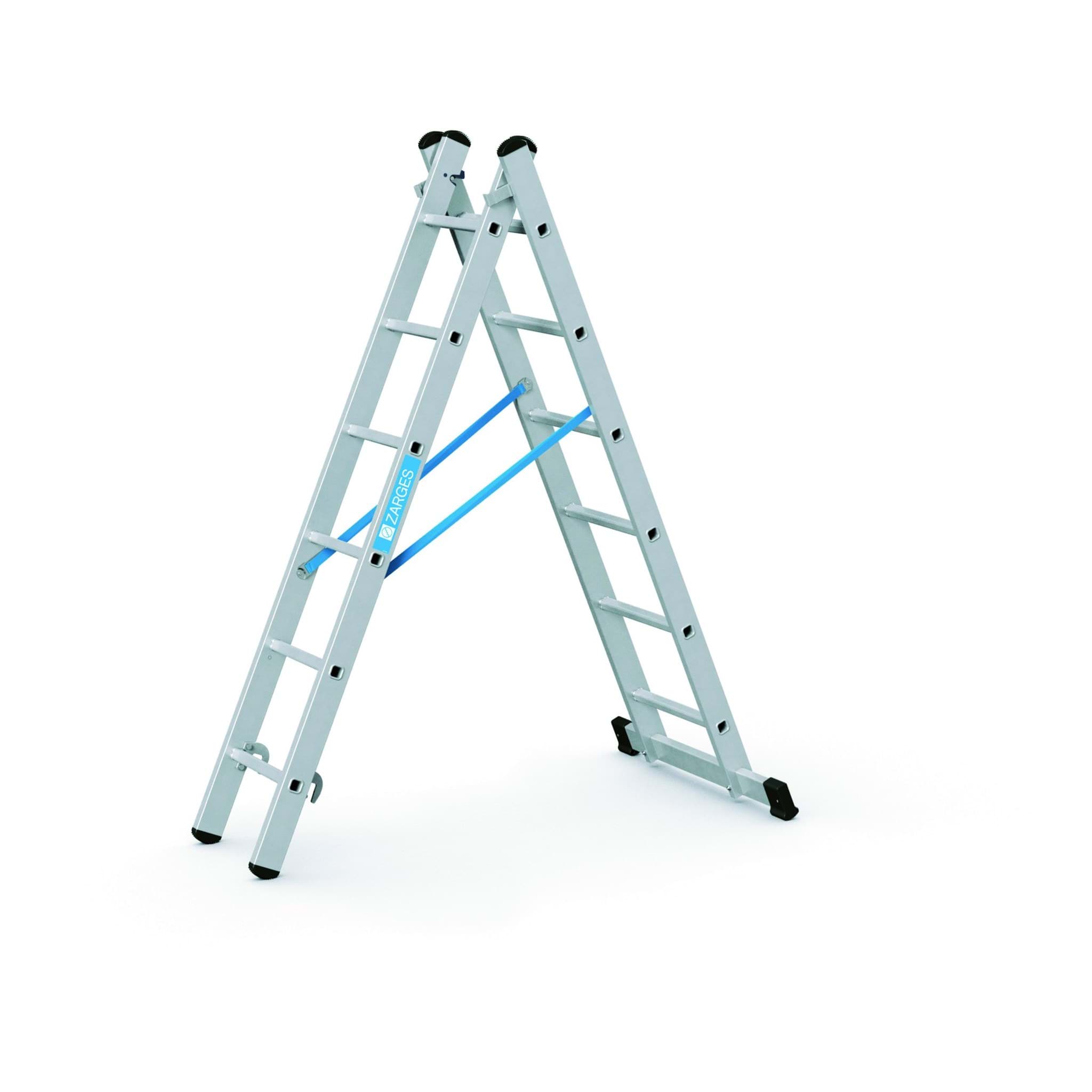 Bild von Kombileiter Combimaster Plus X 2x6 Sprossen Leiterlänge max 2,98 m Arbeitshöhe 3,80 m