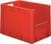 Bild von Sichtlagerkasten rot B400xT600xH420 mm Auflast 600kg, VE 2 Stk. mit Griffloch