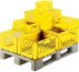Bild von Transport-Stapelkasten B600xT400xH120 mm gelb, kpl. durchbrochen ohne Griffloch