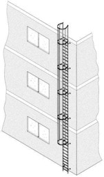 Imagen de Steigleiter Alu eloxiert Steighöhe bis 6,50 m