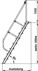 Bild von Alu-Treppe 60 Grad 12 Stufen B 600 mm lichte Höhe 2900 mm Ausladung 1891 mm