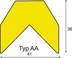 Bild von Eckschutzprofil Typ AA, Zuschnitt mm gelb/schwarz selbstklebend