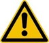 Bild von Warnschild Folie SL 25 mm Warnung vor einer Gefahrenstelle 44 Stk.pro Bogen