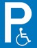 Bild von Parkplatzschild Alu B400xH600 mm Nur für Behinderte