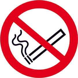 Imagen de Verbotsschild Folie D30 mm Rauchen verboten 15 Stk.pro Bogen